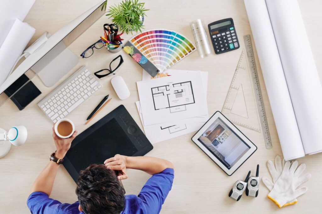 interior designer calling on phone 1